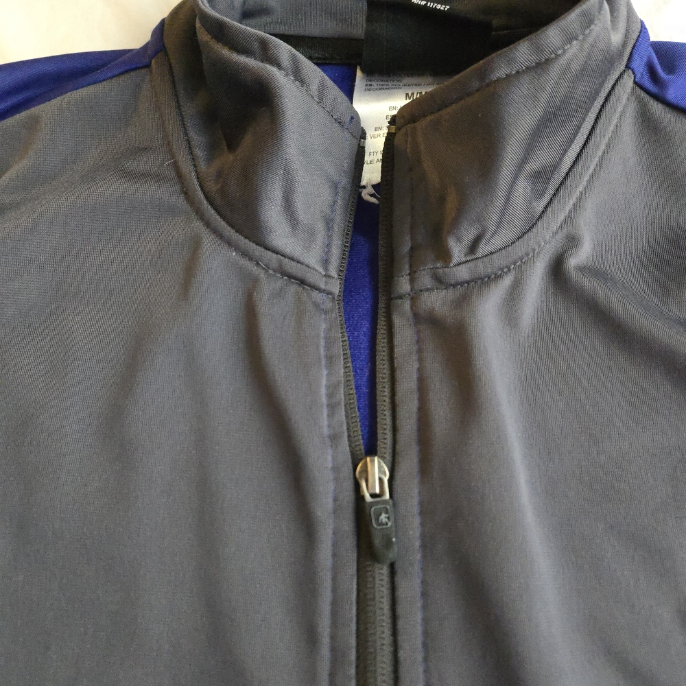 AND1 Men's Blue and Gray Colorblock Full-Zip Track Jacket - Picture 5 of 12